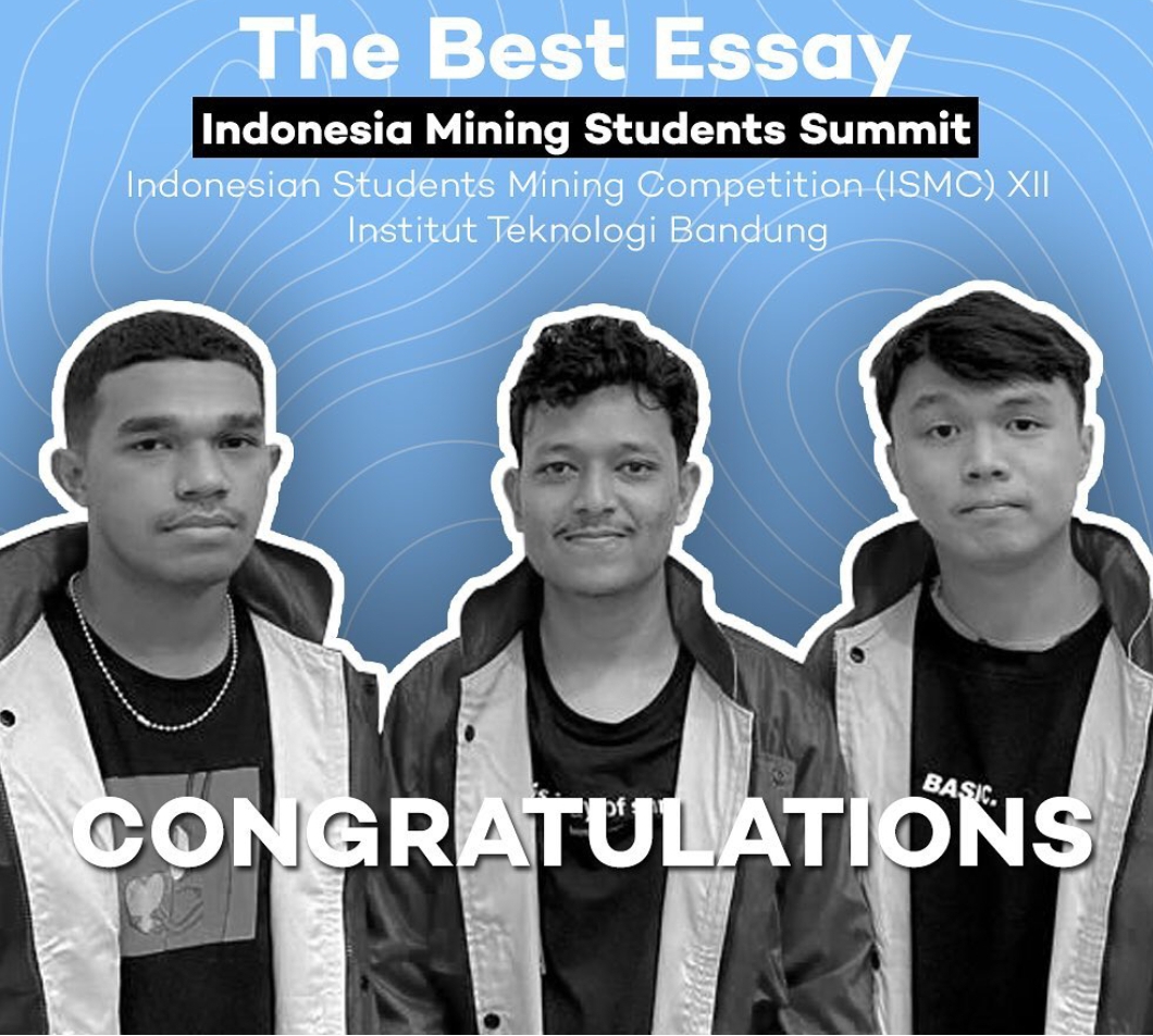 Keren Mahasiswa Tambang Juara The Best Essay Di Ismc Xii Prodi 