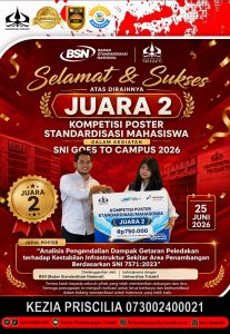 Mahasiswa Teknik Pertambangan FTKE Universitas Trisakti Raih Juara 2 pada Kompetisi Poster Standardisasi Mahasiswa SNI Goes to Campus 2026
