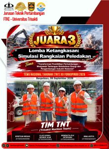 <strong>Juara 3 Lomba Ketangkasan Simulasi Rangkaian Peledakan</strong>